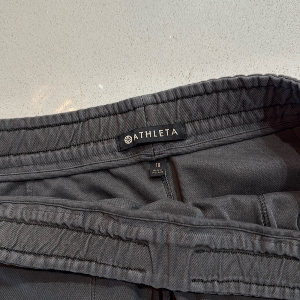 NWT Athleta Farallon Women's Dark Gray Cotton Spandex Draw String Skirt Size 16 - Picture 6 of 7